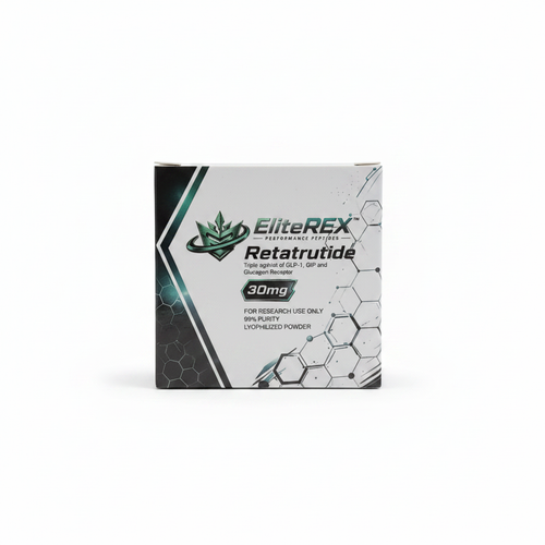EliteREX Retatrutide Powder Box - Logo Colours Preserved